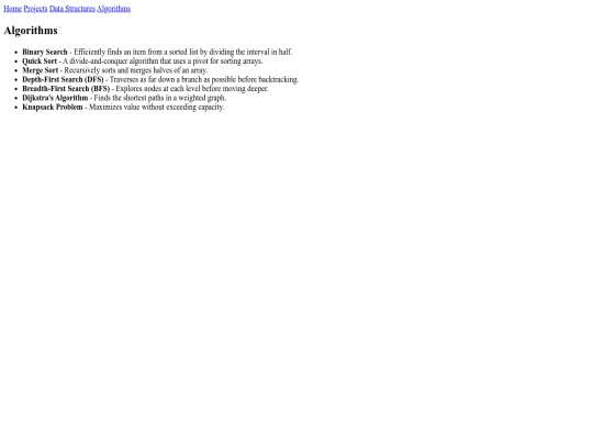 algorithms screenshot