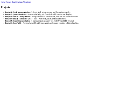 data-structures screenshot