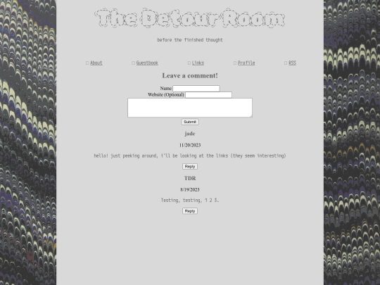 guestbook screenshot