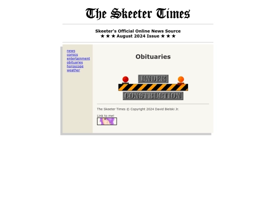 obituaries screenshot
