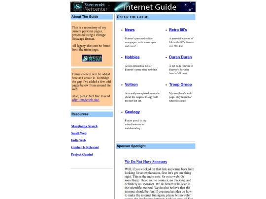 skeeternet-guide screenshot