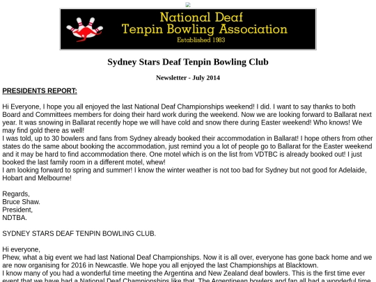 Newsletters/Newsletter - SSDTBC - July 2014 screenshot