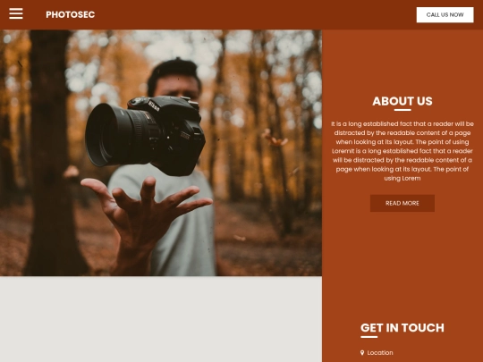 Photography/about screenshot