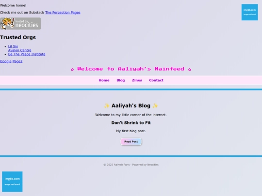 blog screenshot