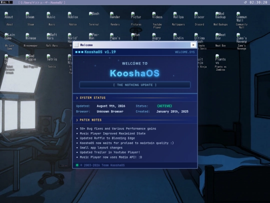 KooshaOS screenshot