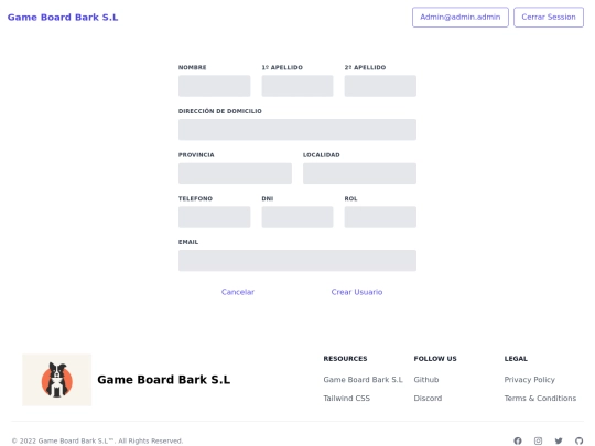 vistas/crearUsuarioAdmin screenshot