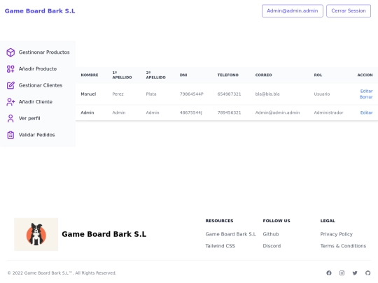 vistas/gestionarClientes screenshot