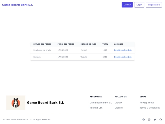 vistas/pedidoUsuario screenshot