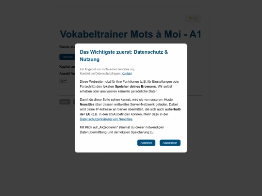 Vokabeltrainer2 screenshot