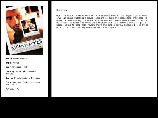other/showsmovies/memento screenshot