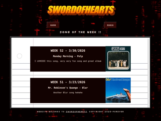 songoftheweek screenshot