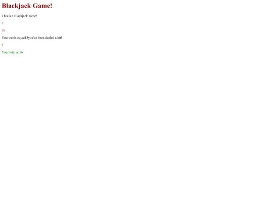 Blackjack screenshot