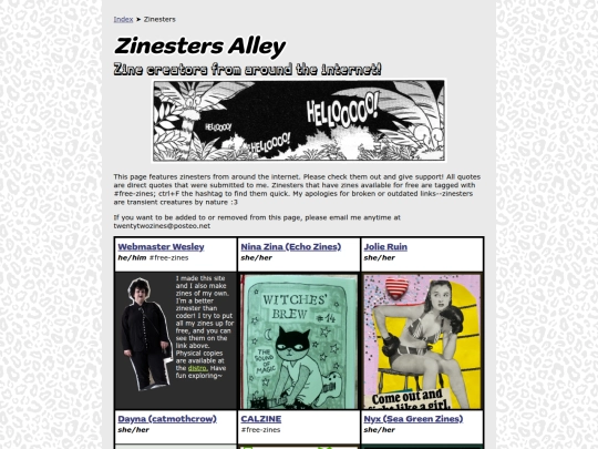 zinesters screenshot