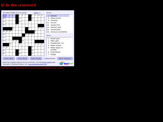 crossword screenshot