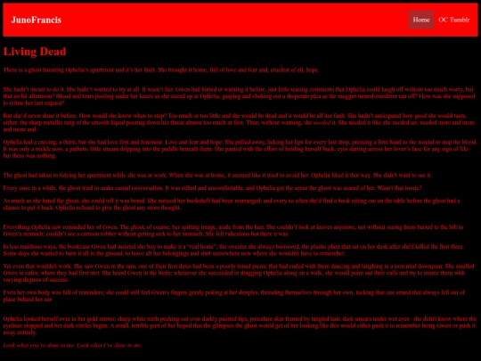 writing screenshot