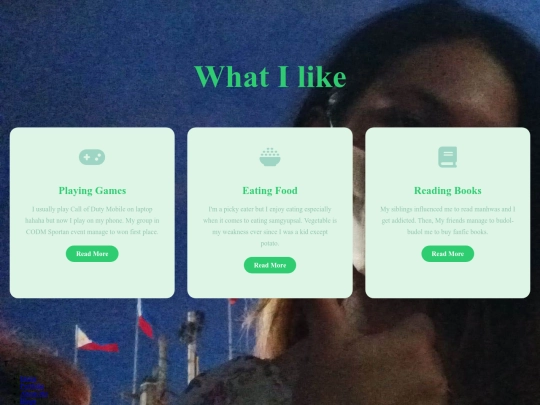 About Me screenshot