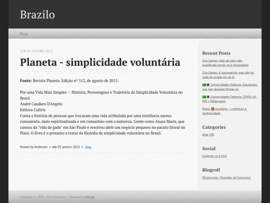 blogs/brazilo/drafts/Planeta - simplicidade voluntária screenshot