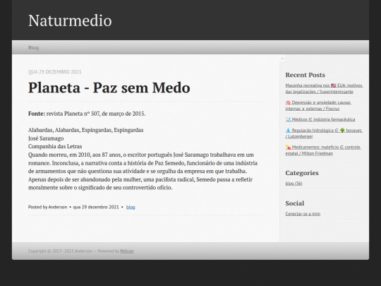 blogs/naturmedio/drafts/Planeta - Paz sem Medo screenshot