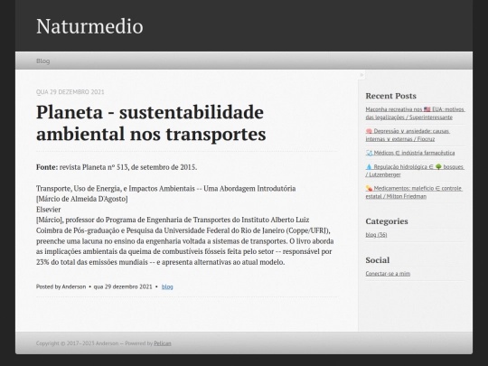 blogs/naturmedio/drafts/Planeta - sustentabilidade ambiental nos transportes screenshot