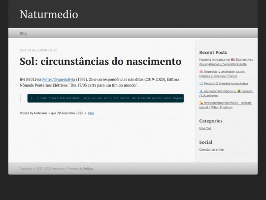 blogs/naturmedio/drafts/Sol: circunstâncias do nascimento screenshot