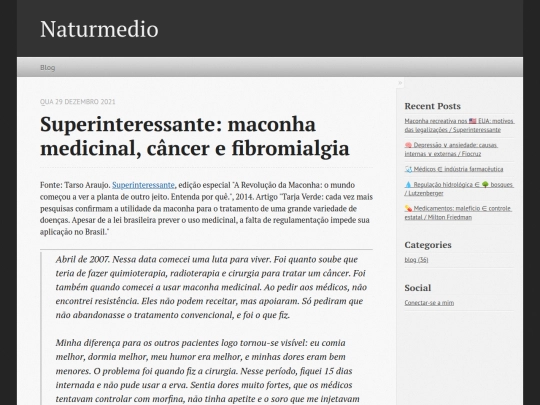 blogs/naturmedio/drafts/Superinteressante: maconha medicinal, câncer e fibromialgia screenshot