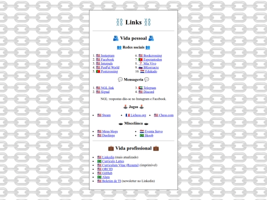 links screenshot