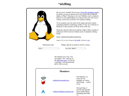 webring/linuxring screenshot