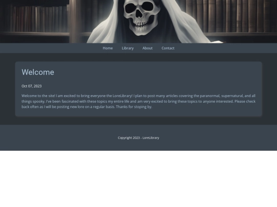 blog/welcome screenshot