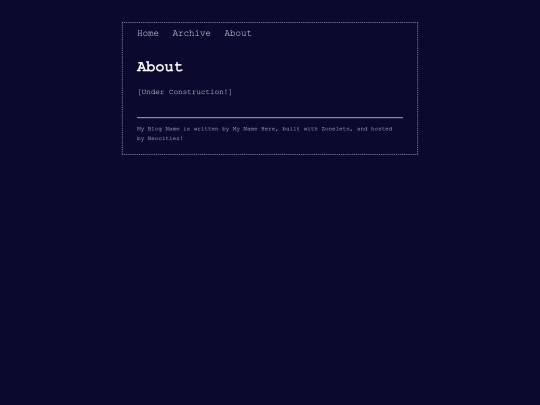 blog/about screenshot