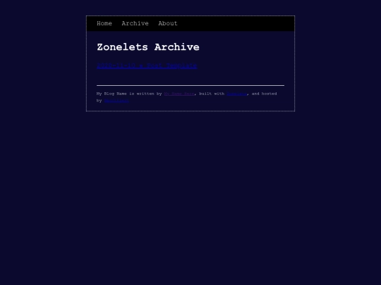 blog/archive screenshot
