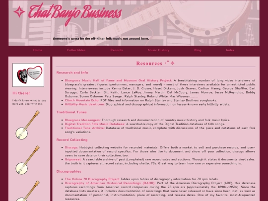 Main Pages/resources screenshot