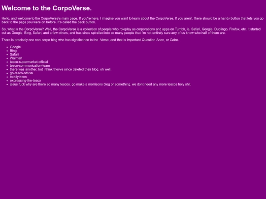 TheUnMainMainPages/TheCorpoverse screenshot