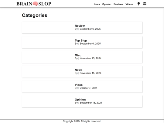 categories screenshot