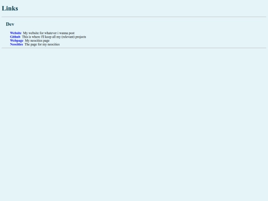 links screenshot