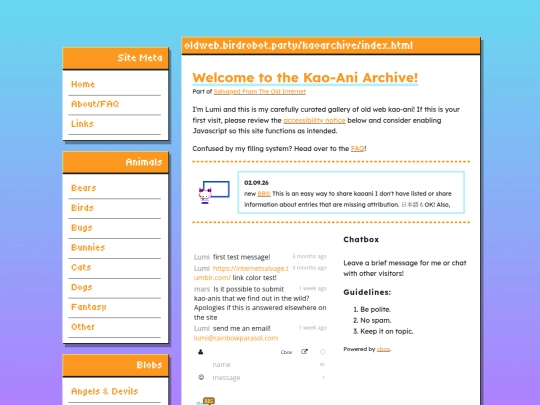 kaoarchive screenshot