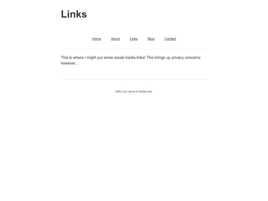 links screenshot