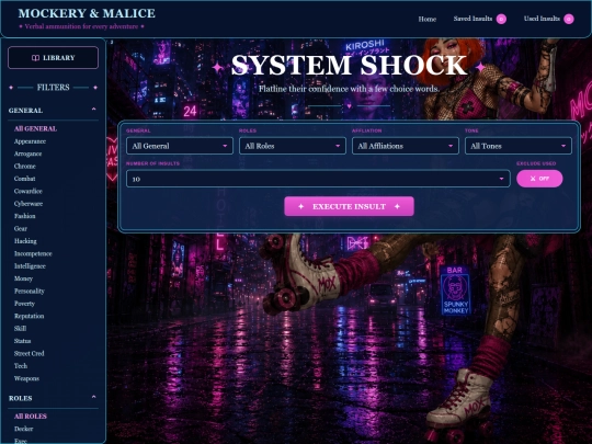 cyberpunk/generator screenshot