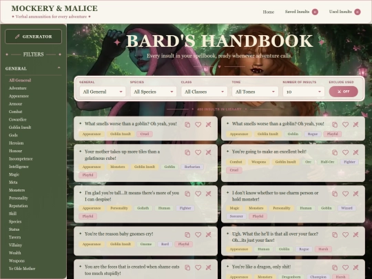 fantasy/library screenshot