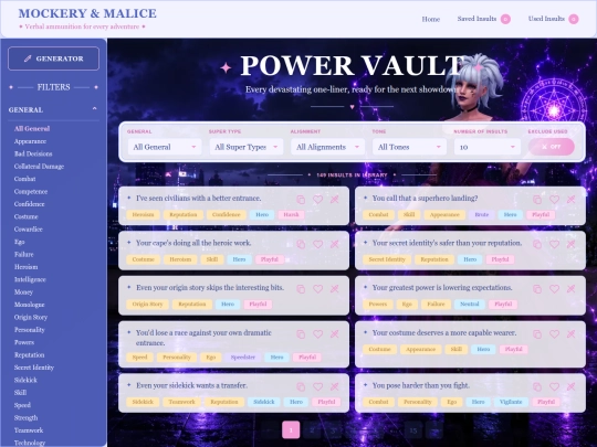 superhero/library screenshot