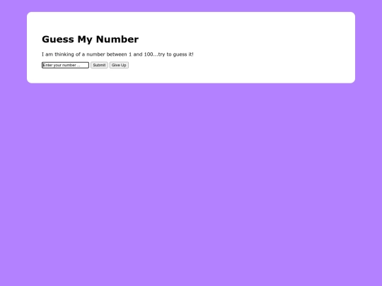guessMyNumber screenshot