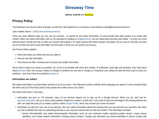 privacy-policy screenshot