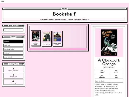 bookshelf screenshot