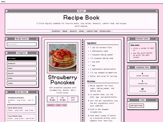 testrecipes screenshot