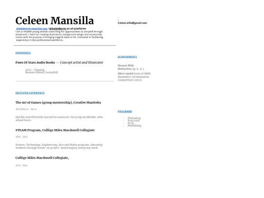 ArtsResumeCM screenshot