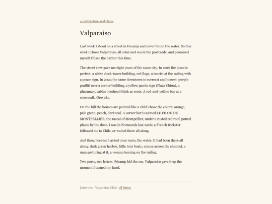 letters/valparaiso screenshot