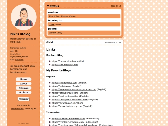 links screenshot