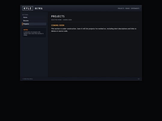 projects screenshot