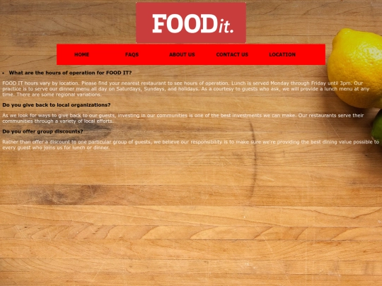 FAQS screenshot