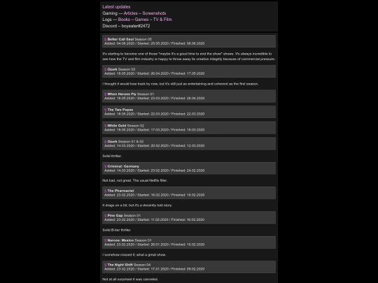 logs/tvfilm screenshot