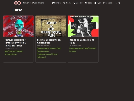 bandas/base/page/1 screenshot